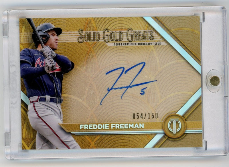 Freddie Freeman 2022 Topps Tribute Solid Gold Greats Autograph 
