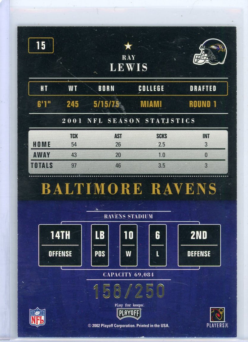 Ray Lewis 2002 Playoff Contenders Championship Ticket 