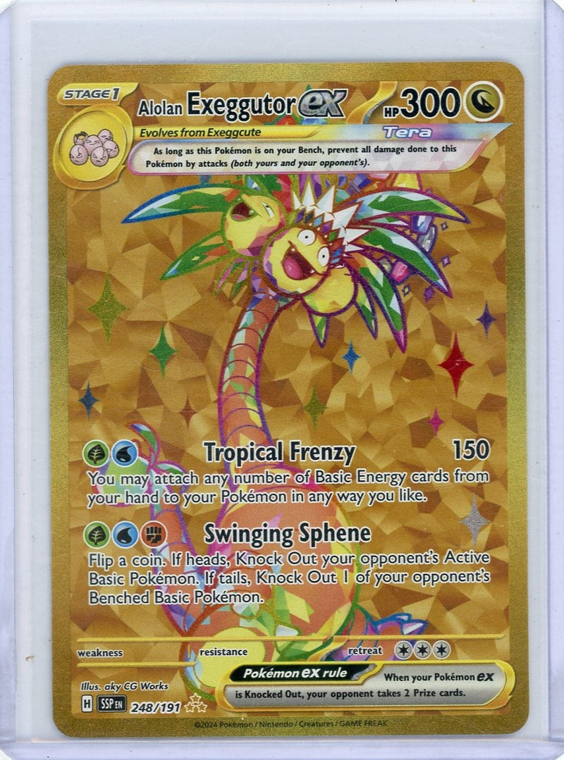 Alolan Exeggutor ex Pokémon Surging Sparks Gold Hyper-Rare 