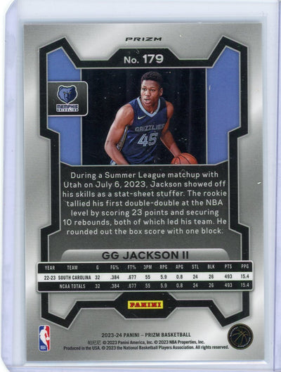 GG Jackson 2023-24 Panini Prizm silver ice rookie card