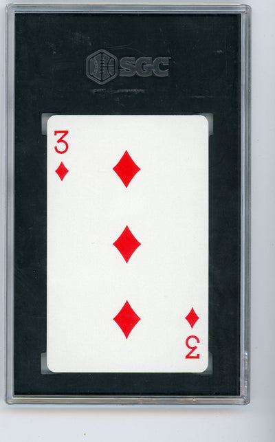 Mickey Mantle 1978 Landsman Playing Card '3 of Diamonds' SGC 9.5