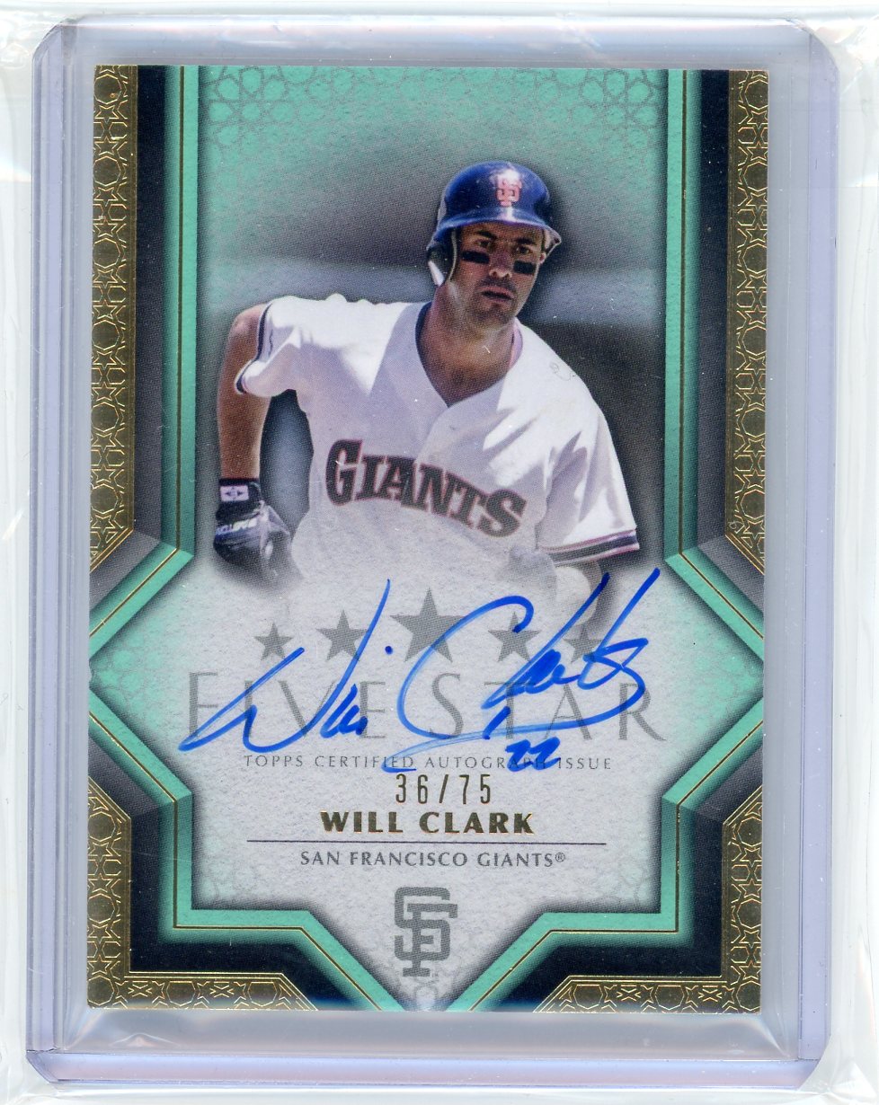 Will Clark 2023 Topps Five Star autograph aqua #'d 36/75