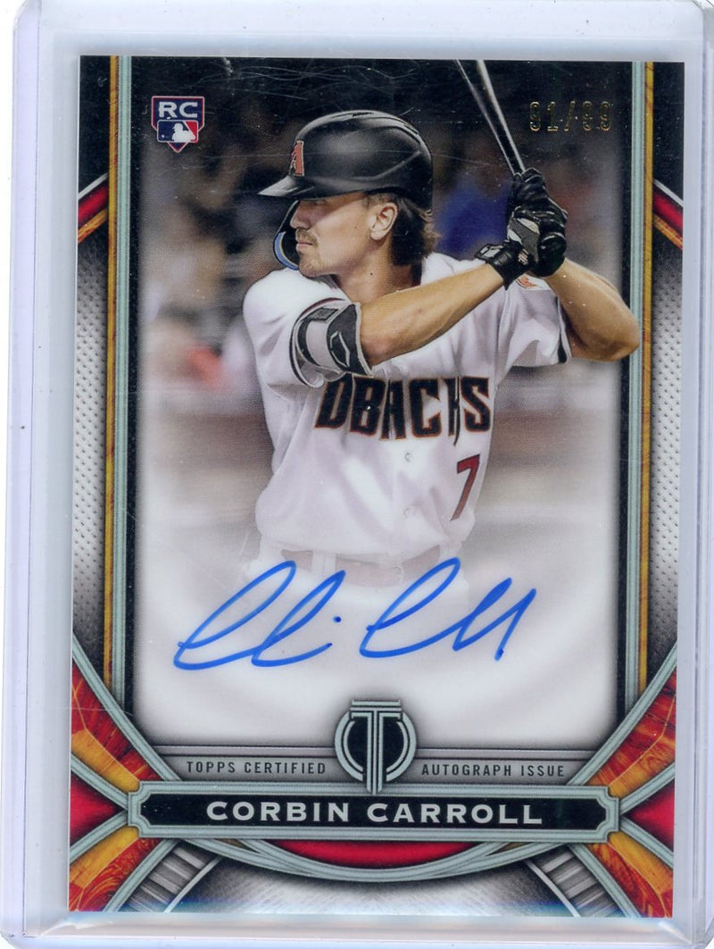 Corbin Carroll 2023 Topps Tribute autograph rookie card 