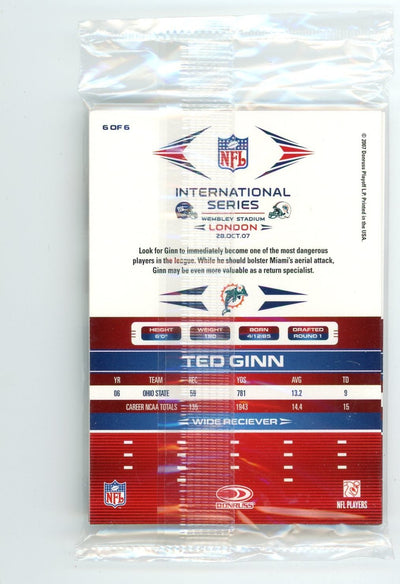 2007 Donruss Playoff International Series London Giants vs Dolphins pack sealed