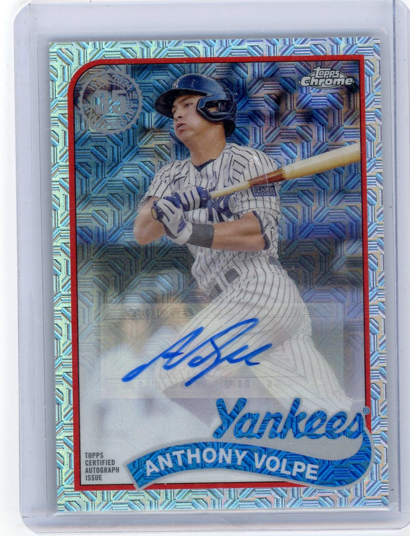 Anthony Volpe 2024 Topps Chrome 35th Anniversary silver pack autograph