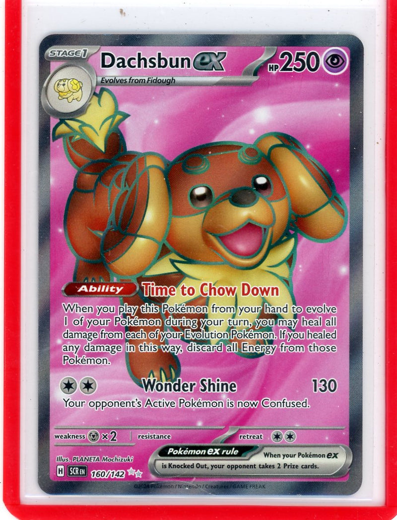 Dachsbun EX 2024 Pokemon Stellar Crown rare holo 160/142