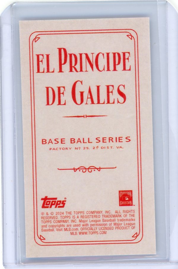 Mo Vaughn 2024 Topps T206 El Principe de Gales back 1:10 packs