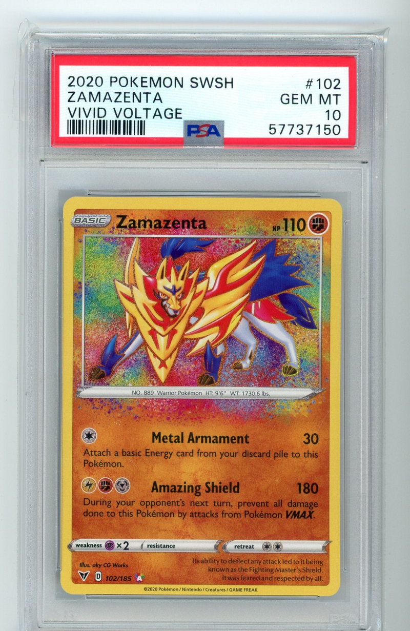 Zamazenta Vivid Voltage PSA 10 102/185