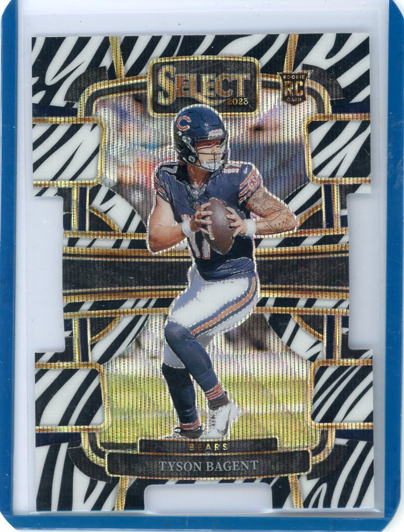 Tyson Bagent 2023 Panini Select Concourse Rookie Zebra Die-Cut SSP