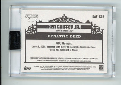 Ken Griffey Jr. 2019 Topps Dynasty Dynastic Deed autograph game-used relic #'d 02/10