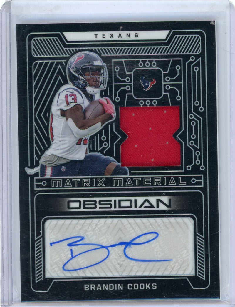 Brandin Cooks 2022 Panini Obsidian Matrix Material autograph relic 