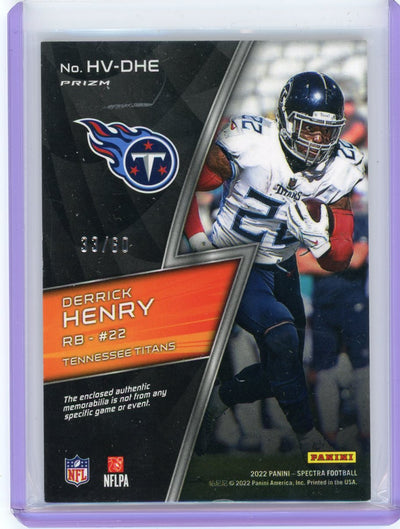 Derrick Henry 2022 Panini Spectra High Voltage Neon Blue Patch #'d 33/60