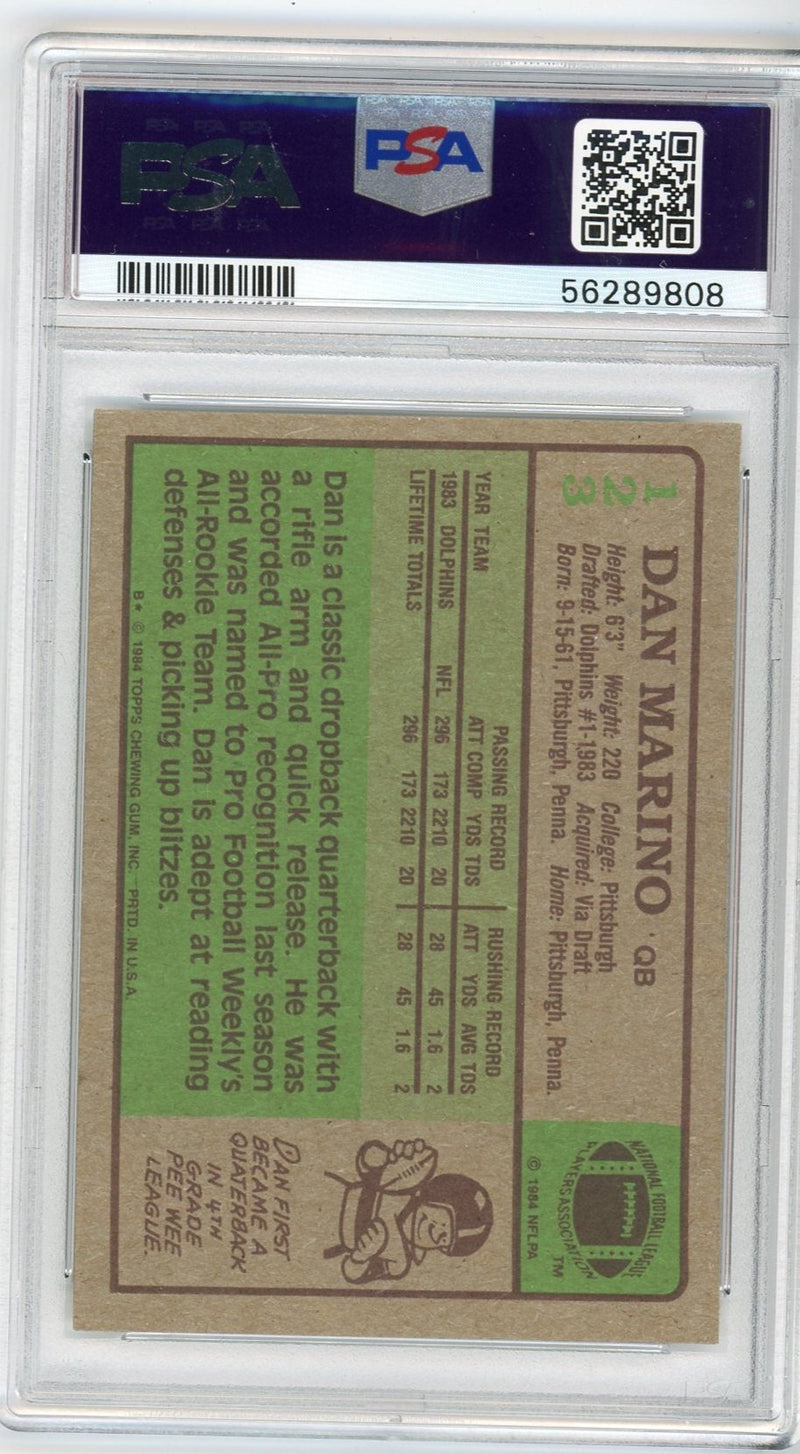 Dan Marino 1984 Topps PSA 9 RC