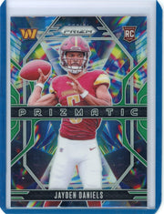 Jayden Daniels 2024 Panini Prizm Prizmatic Green Rookie