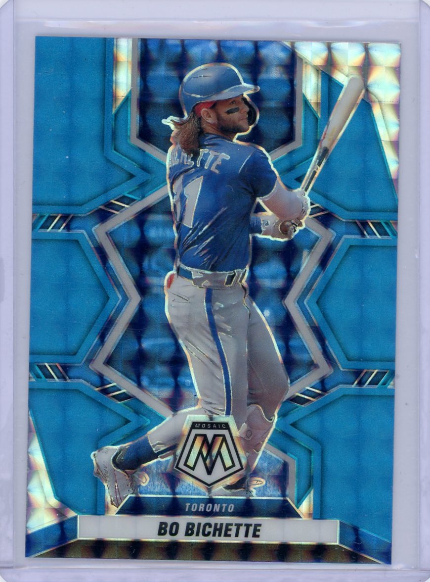 Bo Bichette 2022 Panini Mosaic Blue Fluorescent Mosaic #'d 07/15