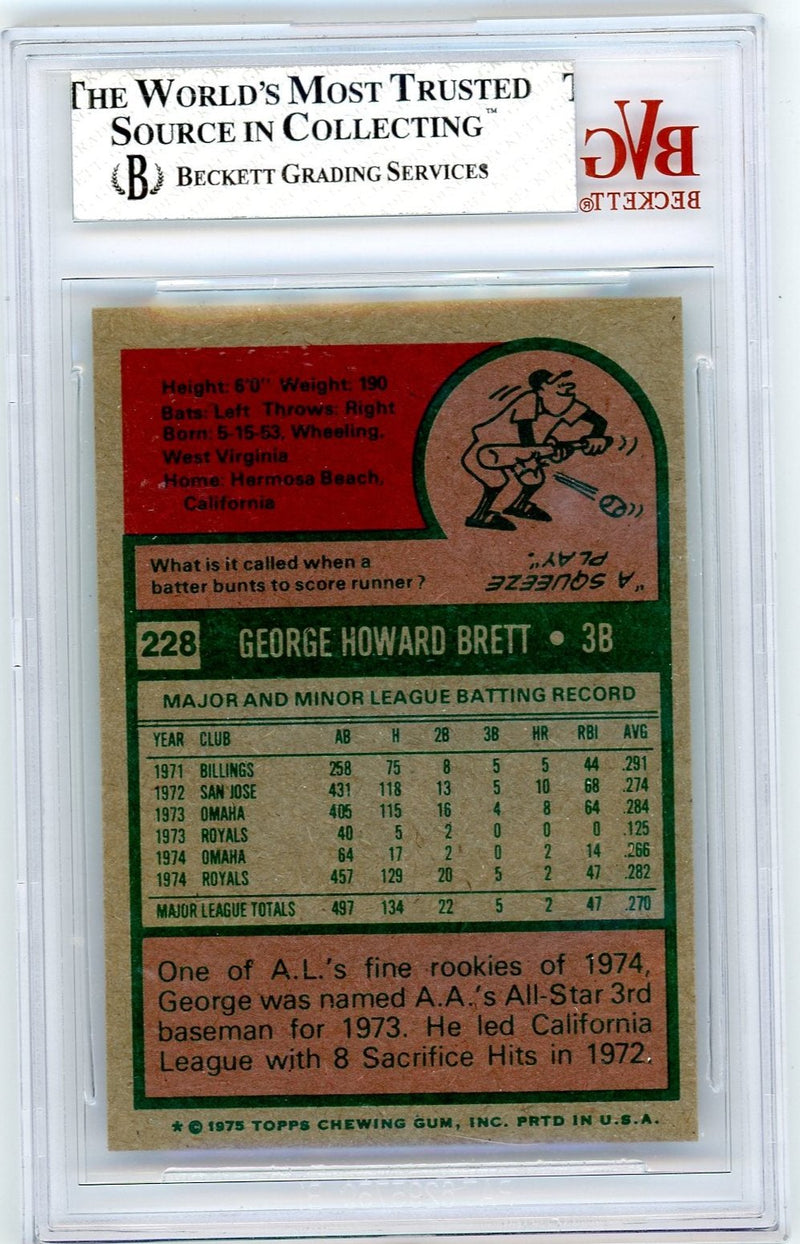 George Brett 1975 Topps BGS 6.5 RC