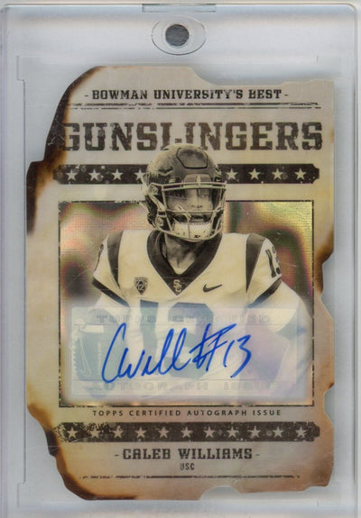 Caleb Williams 2022 Bowman University Best Gunslingers Autograph #'d 24/50