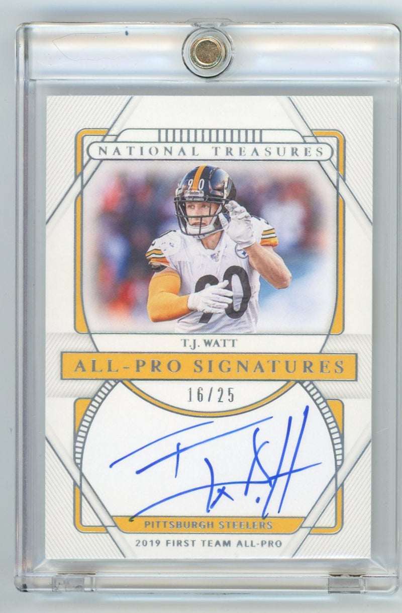 TJ Watt 2020 Panini National Treasures All-Pro Signatures auto 