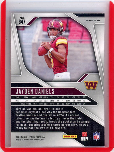 Jayden Daniels 2024 Panini Prizm Lazer Rookie Card