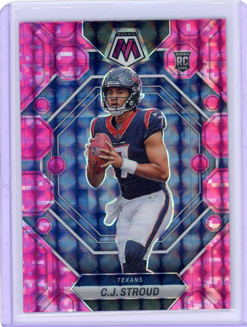 CJ Stroud 2023 Panini Mosaic Pink Camo Mosaic prizm rookie card