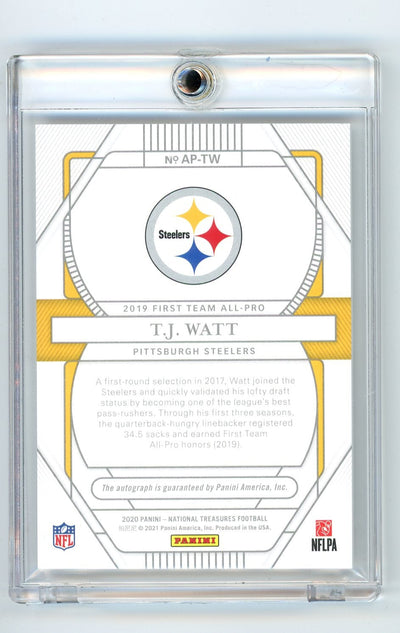 TJ Watt 2020 Panini National Treasures All-Pro Signatures auto #'d 16/25