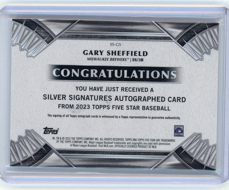 Gary Sheffield 2023 Topps Five Star Five Star Silver Signatures 