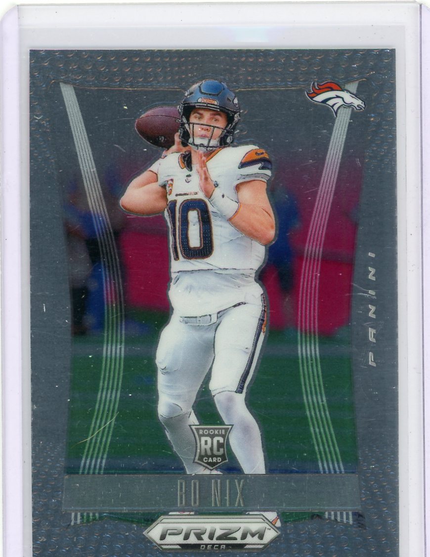 Bo Nix 2024 Panini Prizm Deca rookie card