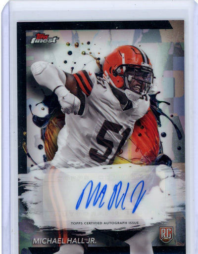 Michael Hall Jr. 2024 Topps Finest refractor autograph rookie card