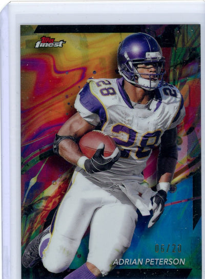 Adrian Peterson 2024 Topps Finest Oil Spill refractor #'d 06/20