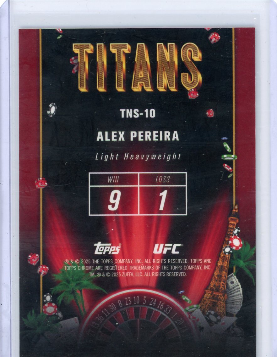 Alex Pereira 2025 Topps Chrome Titans SP