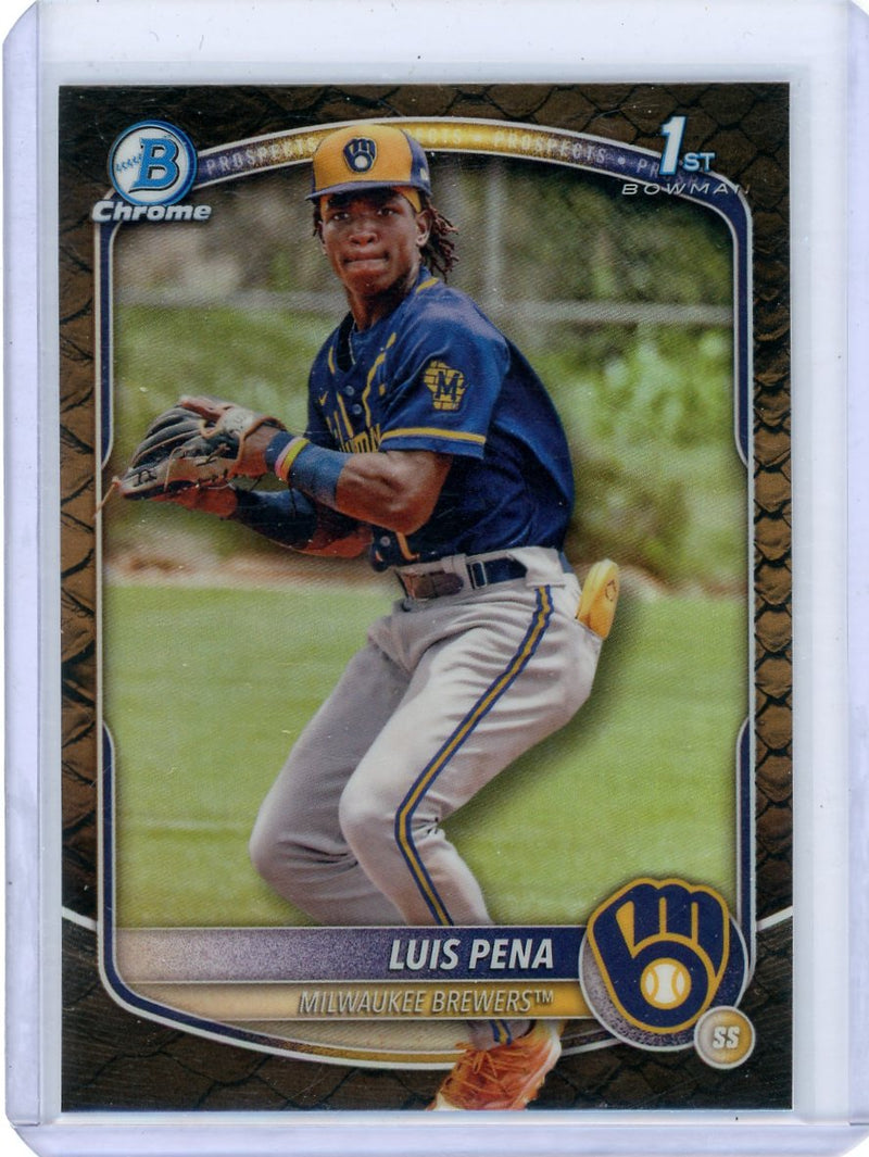 Luis Pena 2025 1st Bowman Chrome Reptilian refractor