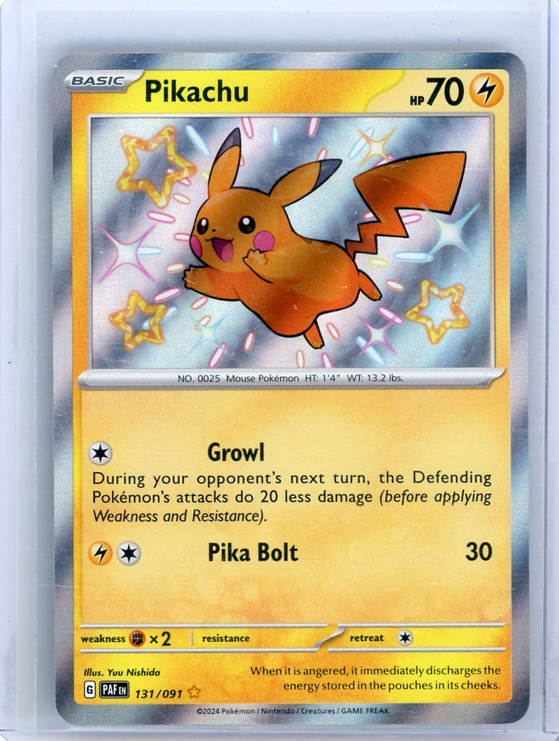 Baby Shiny Pikachu 2024 Pokemon Paldean Fates rare holo 131/091