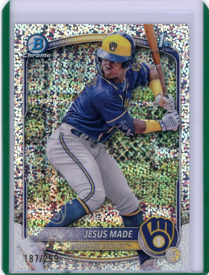 Jesus Made 2025 1st Bowman Chrome Speckle Refractor 