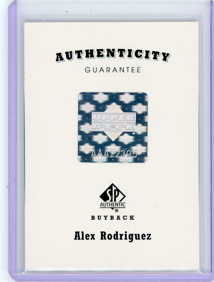 Alex Rodriguez 2001 Upper Deck SP Authentic Buyback autograph #'d 064/332