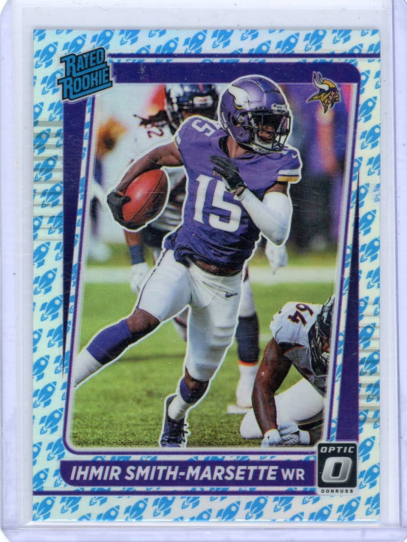 Ihmir Smith-Marsette 2021 Panini Donruss Optic rocket ship emoji prizm rookie card SP