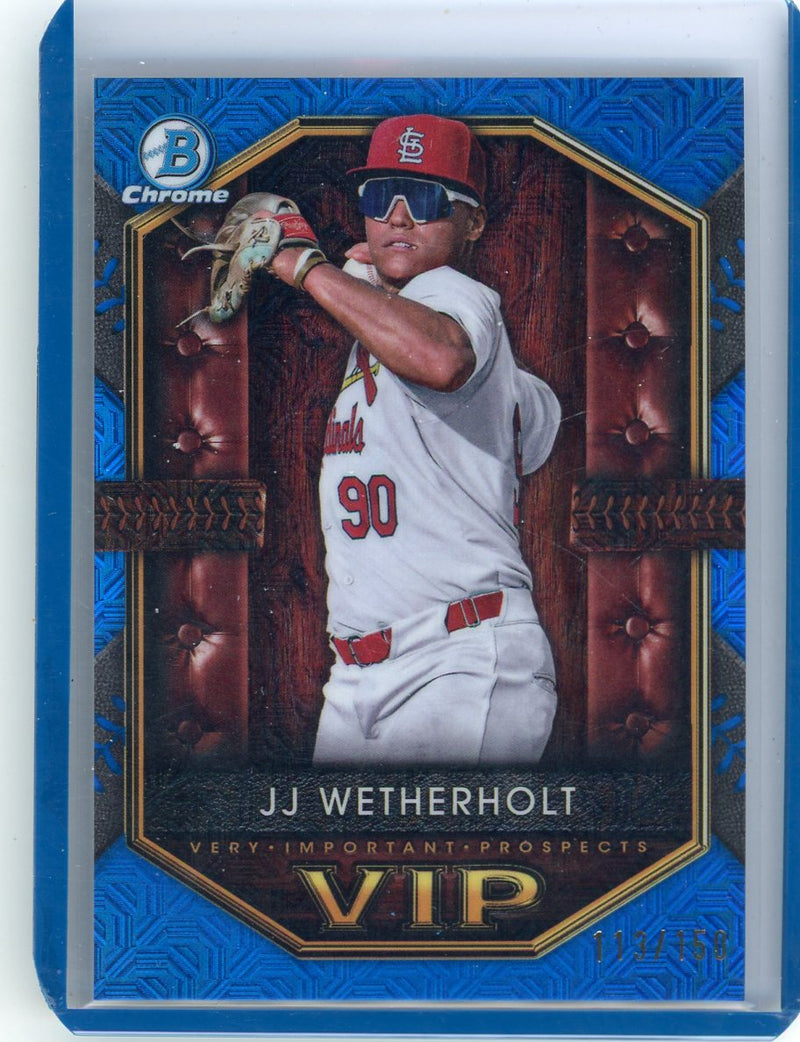 JJ Wetherholt 2025 Bowman Chrome VIP blue mojo ref 