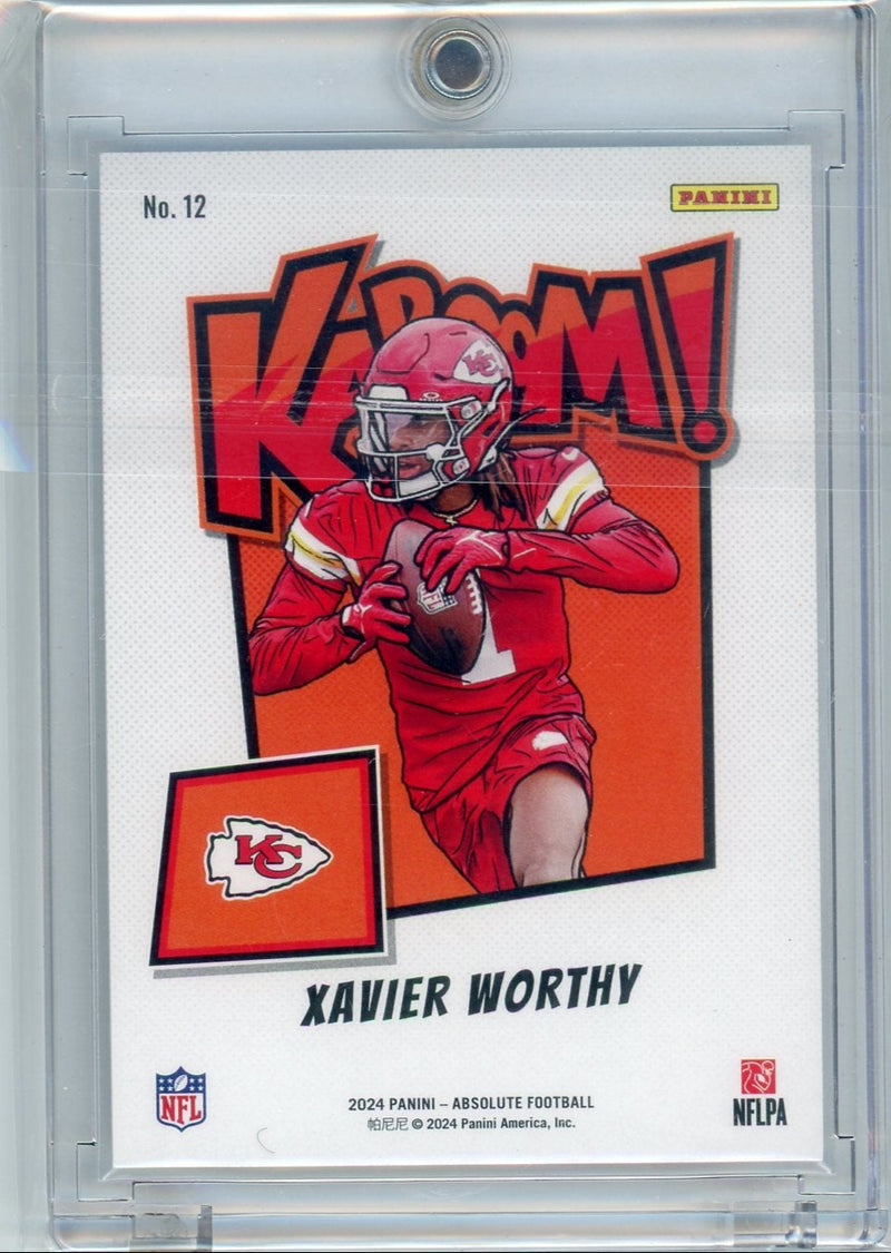 Xavier Worthy 2024 Panini Absolute Kaboom!