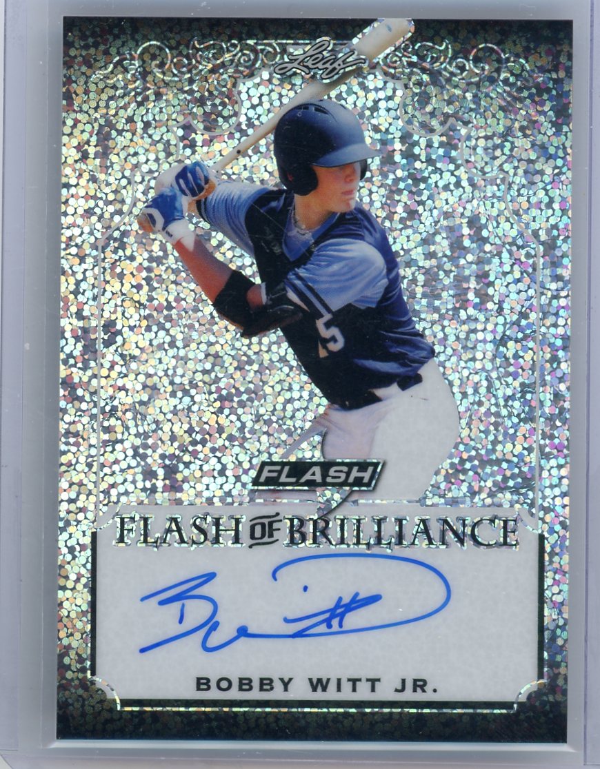 Bobby Witt Jr. 2019 Leaf Flash of Brilliance autograph