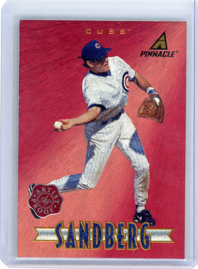 Ryne Sandberg 1997 Pinnacle Artist Proof red holo