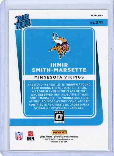 Ihmir Smith-Marsette 2021 Panini Donruss Optic rocket ship emoji prizm rookie card SP