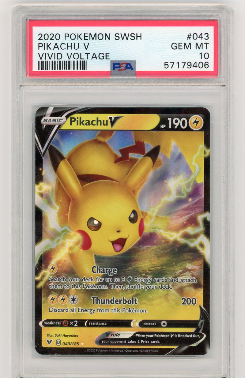 Pikachu V 2020 Pokemon Vivid Voltage rare holo 