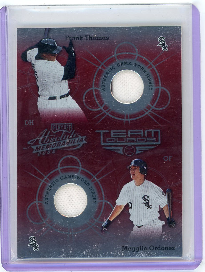 F Thomas M Ordonez K Lofton M Buehrle 2002 Playoff Absolute Team Quads relic 
