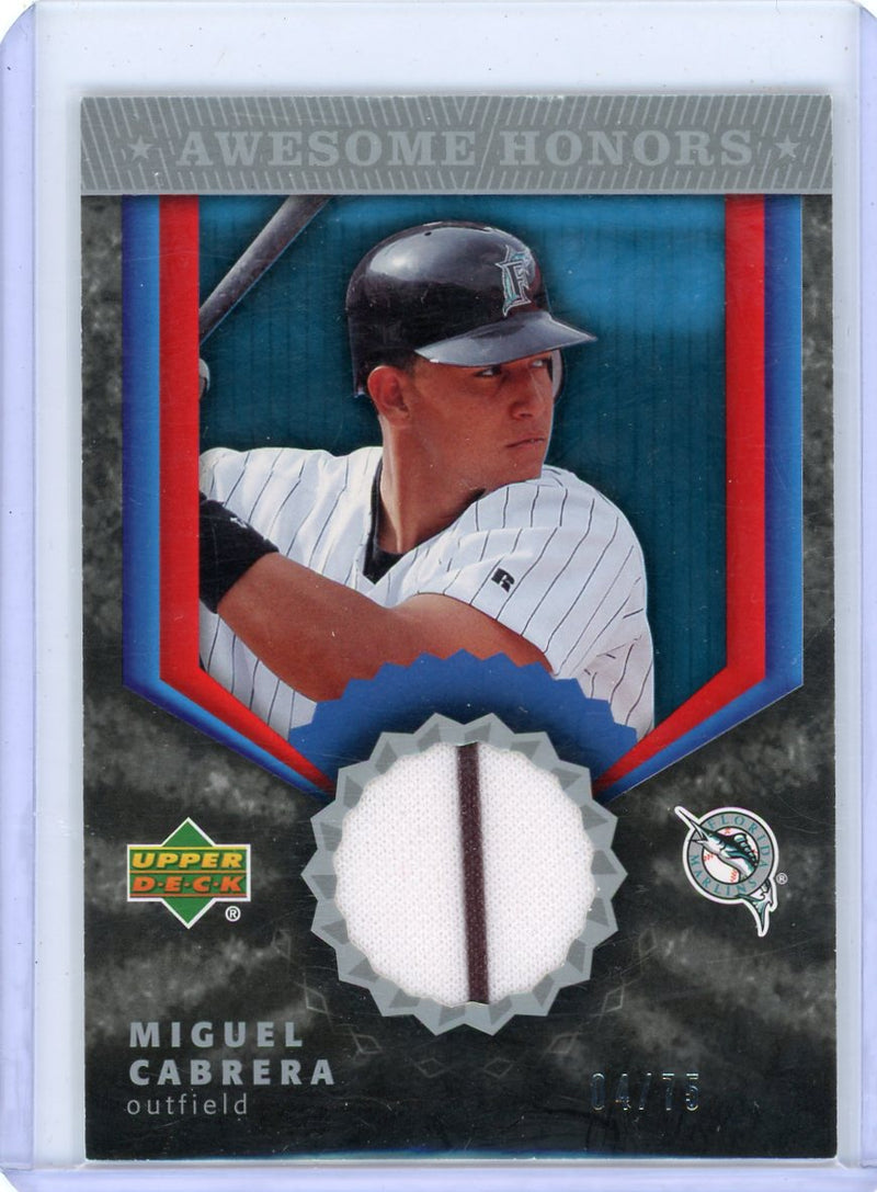 Miguel Cabrera 2004 Upper Deck Awesome Honors relic 