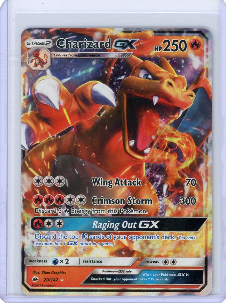 Charizard GX 2017 Pokemon rare holo 20/147