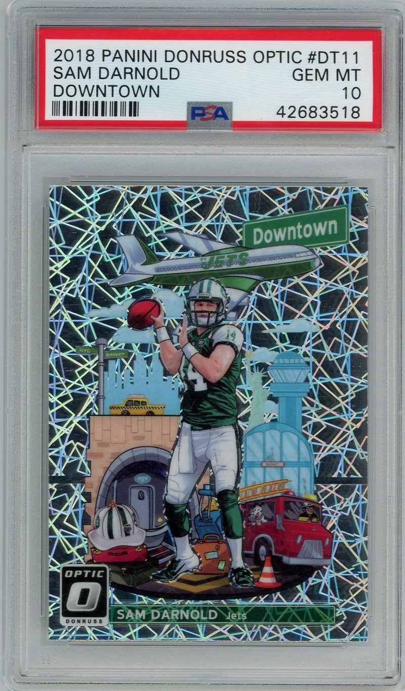 Sam Darnold 2018 Panini Donruss Optic Downtown RC PSA 10