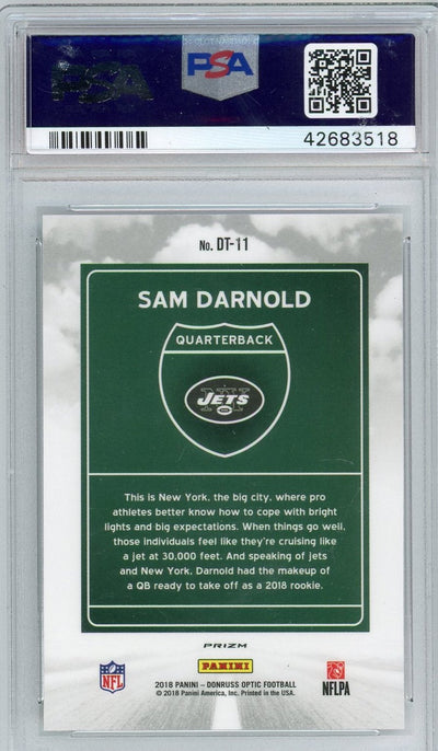 Sam Darnold 2018 Panini Donruss Optic Downtown RC PSA 10