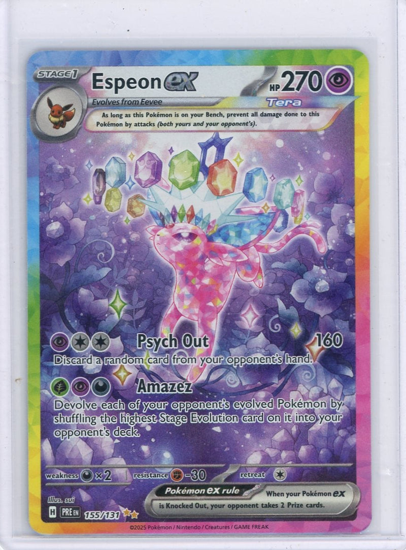 Espeon ex Pokémon Prismatic Evolutions Special Illustration Rare 