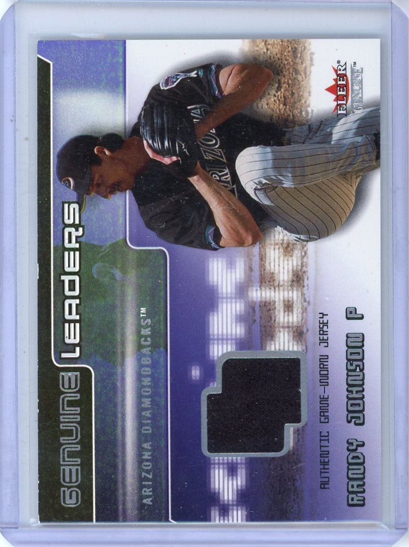 Randy Johnson 2002 Fleer Genuine Leaders jersey relic