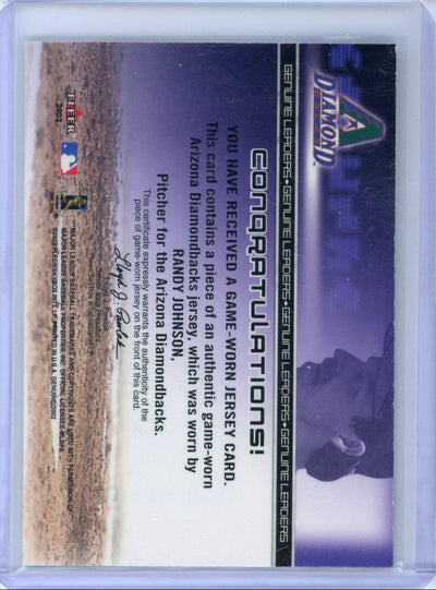 Randy Johnson 2002 Fleer Genuine Leaders jersey relic