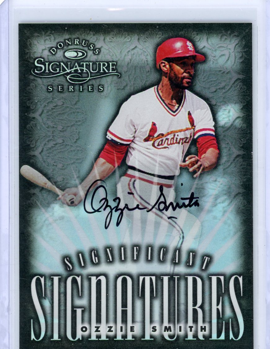 Ozzie Smith 1998 Donruss Significant Signatures refractor autograph #'d 1862/2000